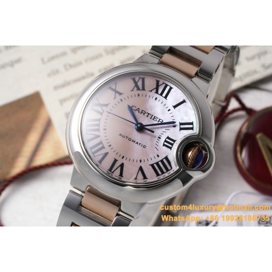 Ballon Bleu De Cartier 33mm RG/SS Pink Mop Dial AF NH05
