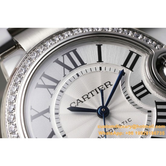 Ballon Bleu De Cartier 33mm Dia SS/SS White Dial AF NH05