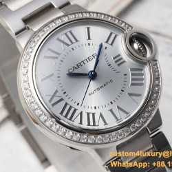 Ballon Bleu De Cartier 33mm Dia SS/SS Light Blue Dial AF NH05