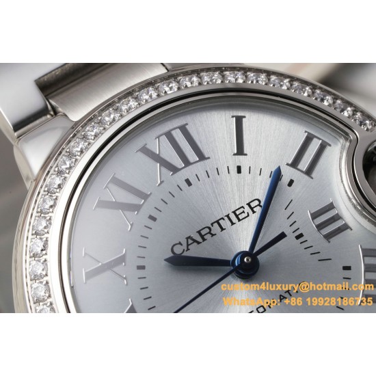 Ballon Bleu De Cartier 33mm Dia SS/SS Light Blue Dial AF NH05