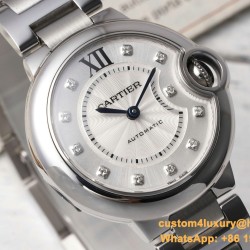 Ballon Bleu De Cartier 33mm SS/SS White/Dia AF NH05