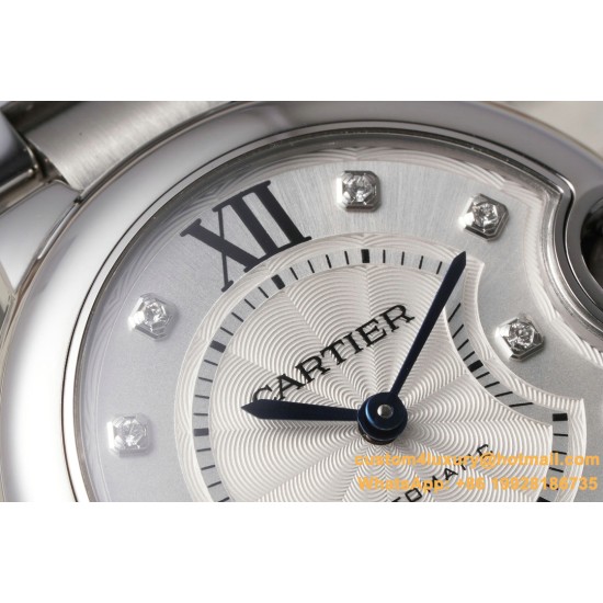 Ballon Bleu De Cartier 33mm SS/SS White/Dia AF NH05