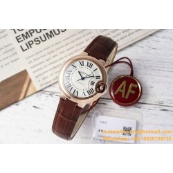 Ballon Bleu De Cartier 33mm RG/LE White/Rmn AF NH05