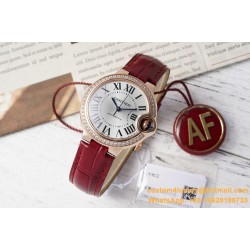 Ballon Bleu De Cartier 33mm Dia RG/LE White/Rmn AF NH05