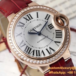 Ballon Bleu De Cartier 33mm Dia RG/LE White/Rmn AF NH05
