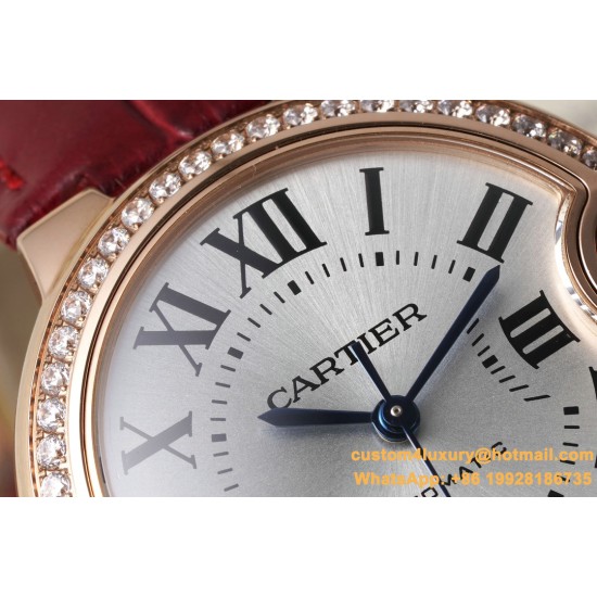 Ballon Bleu De Cartier 33mm Dia RG/LE White/Rmn AF NH05