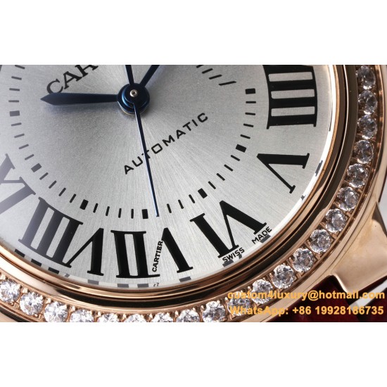 Ballon Bleu De Cartier 33mm Dia RG/LE White/Rmn AF NH05