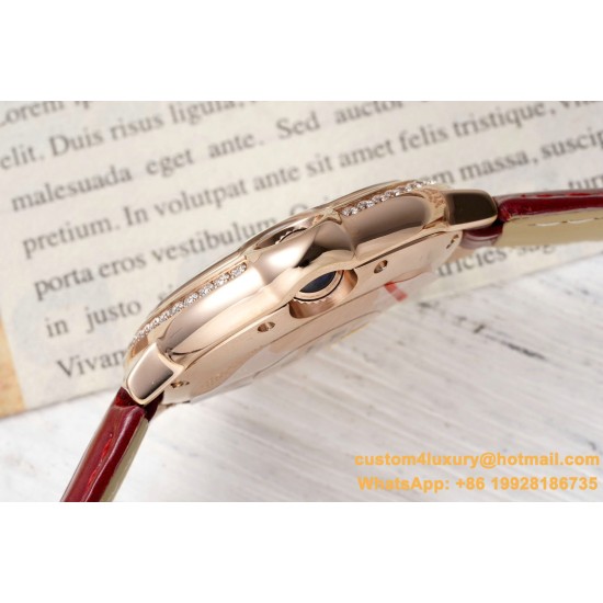 Ballon Bleu De Cartier 33mm Dia RG/LE White/Rmn AF NH05