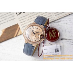 Ballon Bleu De Cartier 33mm Dia RG/LE Gold/Rmn AF NH05