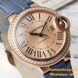 Ballon Bleu De Cartier 33mm Dia RG/LE Gold/Rmn AF NH05