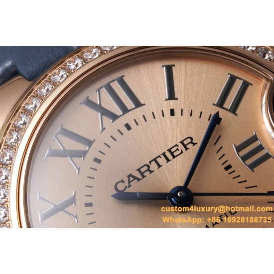 Ballon Bleu De Cartier 33mm Dia RG/LE Gold/Rmn AF NH05