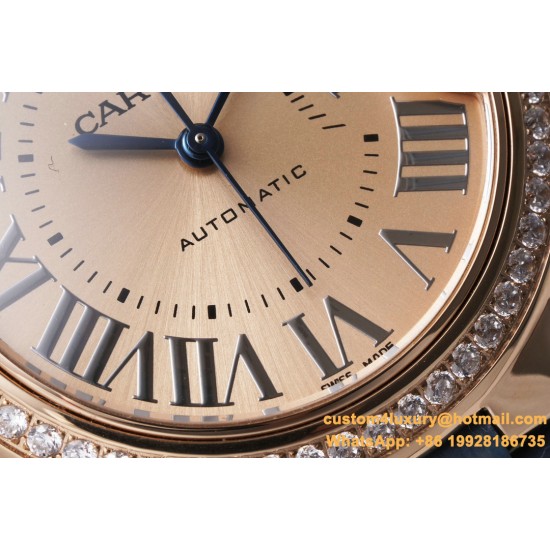 Ballon Bleu De Cartier 33mm Dia RG/LE Gold/Rmn AF NH05