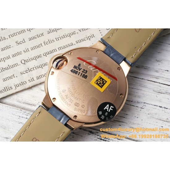 Ballon Bleu De Cartier 33mm Dia RG/LE Gold/Rmn AF NH05