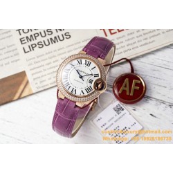 Ballon Bleu De Cartier 33mm Dia RG/LE White Textured Dial AF NH05