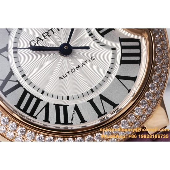 Ballon Bleu De Cartier 33mm Dia RG/LE White Textured Dial AF NH05