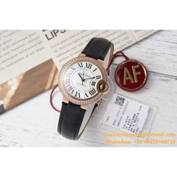 Ballon Bleu De Cartier 33mm Dia RG/LE White/Rmn AF NH05