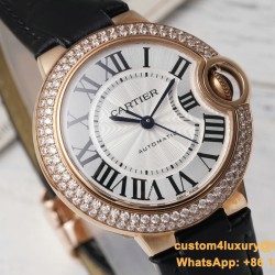 Ballon Bleu De Cartier 33mm Dia RG/LE White/Rmn AF NH05