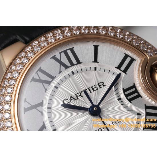 Ballon Bleu De Cartier 33mm Dia RG/LE White/Rmn AF NH05