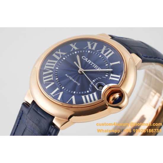 Ballon Bleu De Cartier 42mm RG/LE Blue Dial AF A2824