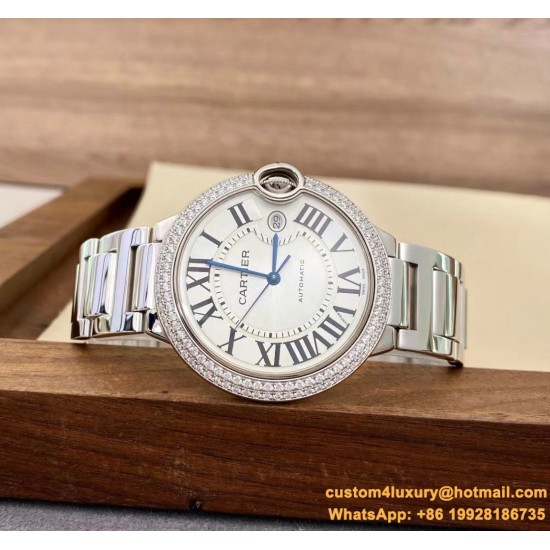 Ballon Bleu De Cartier 42mm Dia SS/SS White Dial AF A2824
