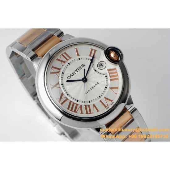 Ballon Bleu De Cartier 42mm RG/SS White Dial AF A2824