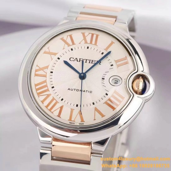 Ballon Bleu De Cartier 42mm RG/SS White Dial AF A2824