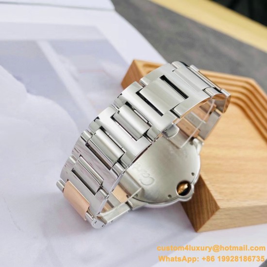 Ballon Bleu De Cartier 42mm RG/SS White Dial AF A2824