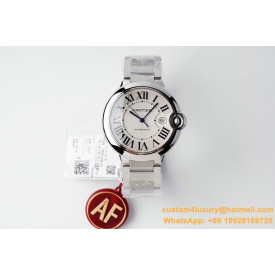 Ballon Bleu De Cartier 42mm SS/SS White Dial AF A2824