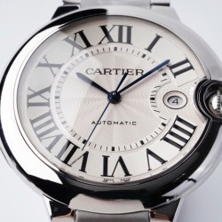 Ballon Bleu De Cartier 42mm SS/SS White Dial AF A2824