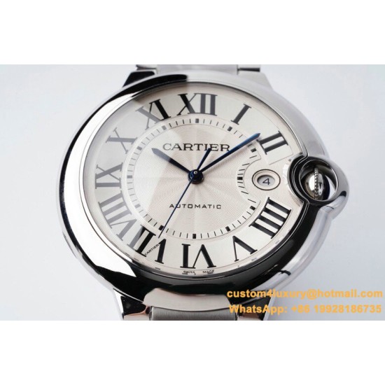 Ballon Bleu De Cartier 42mm SS/SS White Dial AF A2824