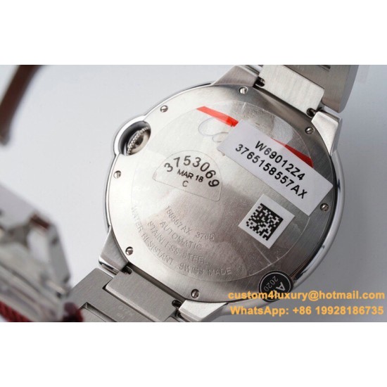 Ballon Bleu De Cartier 42mm SS/SS White Dial AF A2824
