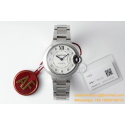 Ballon Bleu De Cartier 33mm SS/SS White/Dia AF NH05