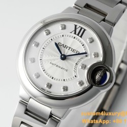 Ballon Bleu De Cartier 33mm SS/SS White/Dia AF NH05