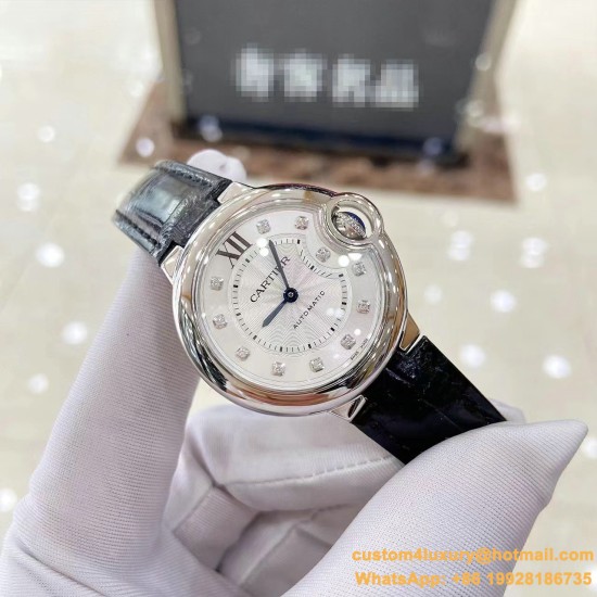 Ballon Bleu De Cartier 33mm SS/LE White/Dia AF NH05