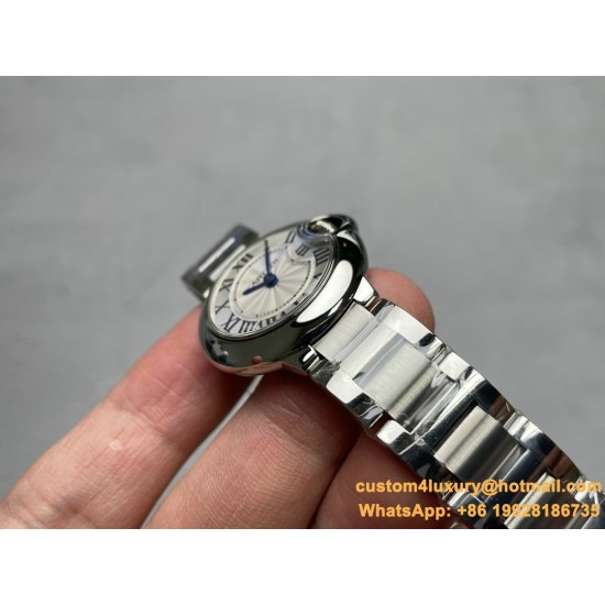 Ballon Bleu Ladies 28mm SS/SS White Dial V6F Qtz