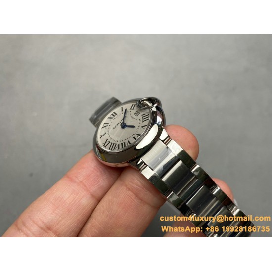 Ballon Bleu Ladies 28mm SS/SS White Dial V6F Qtz