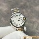 Ballon Bleu De Cartier 28mm YG/SS White Dial V6F Quartz