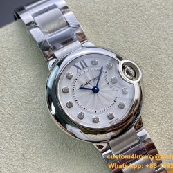 Cartier – Balon Bleu De Cartier V6F White 28mm Ladies Swiss Quartz