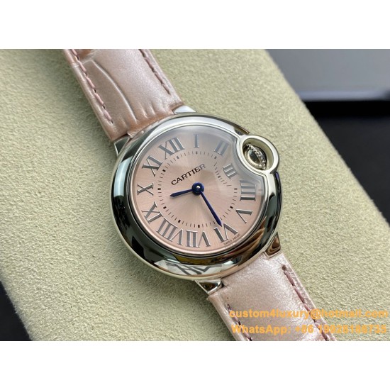 Ballon Bleu Ladies 28mm SS/LE Pink Dial V6F Qtz