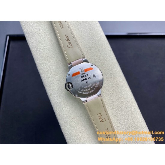Ballon Bleu Ladies 28mm SS/LE Pink Dial V6F Qtz