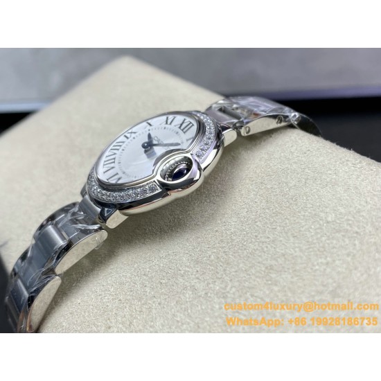 Ballon Bleu Ladies 28mm SS/SS White Dial 3KF Qtz