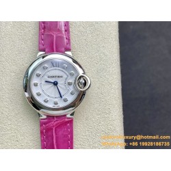 Ballon Bleu De Cartier 28mm SS/LE White/Dia V6F NH05