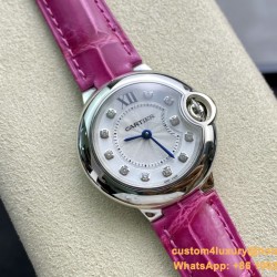 Ballon Bleu De Cartier 28mm SS/LE White/Dia V6F NH05