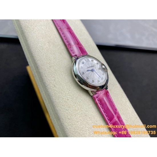 Ballon Bleu De Cartier 28mm SS/LE White/Dia V6F NH05