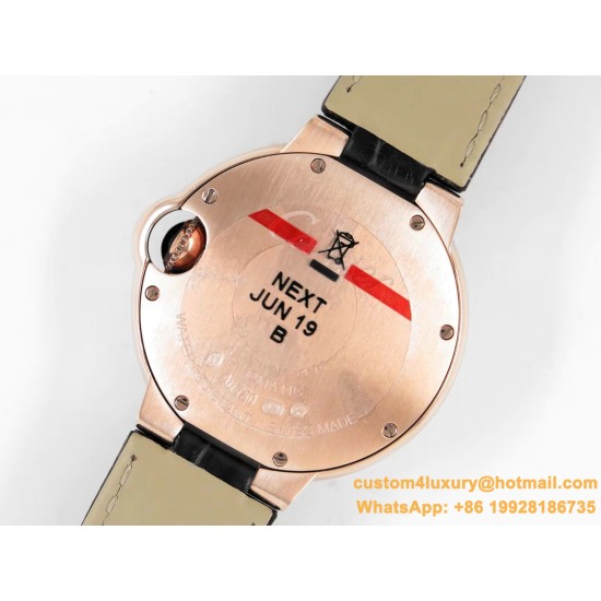 Ballon Bleu De Cartier 33mm RG/LE White/Rmn V6F NH05