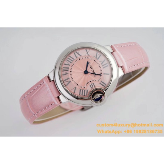 Ballon Bleu De Cartier 33mm SS/LE Pink Dial V6F NH05