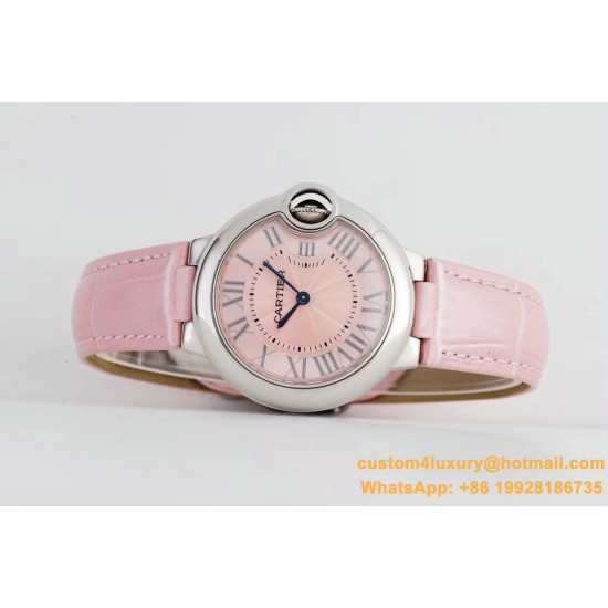 Ballon Bleu De Cartier 33mm SS/LE Pink Dial V6F NH05