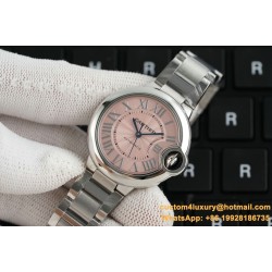 Ballon Bleu De Cartier 33mm SS/SS Pink Dial V6F NH05