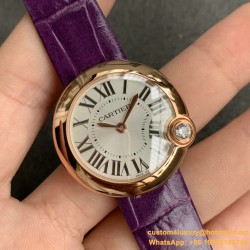 Ballon Blanc Ladies 30mm Black RG/LE Silver Dial V6F Quartz