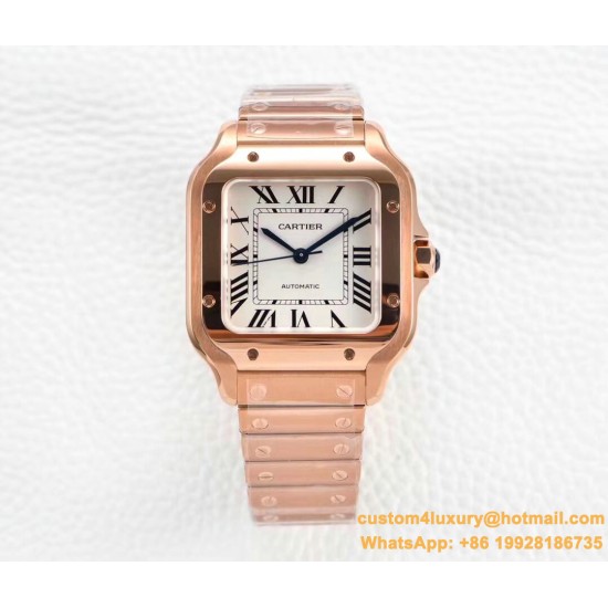 Cartier - Santos De Cartier 35mm RG/RG White Dial BVF MY9015